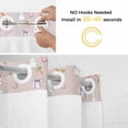 thumbnail image 2 of Easter Rabbits No Hooks Shower Curtain with Snap-in Liner Spring Bunny Carrots Love Gift Boxes Pink Background Shower Curtains for Bathroom, Waterproof, Easy Install, Washable 72"x78", 2 of 9