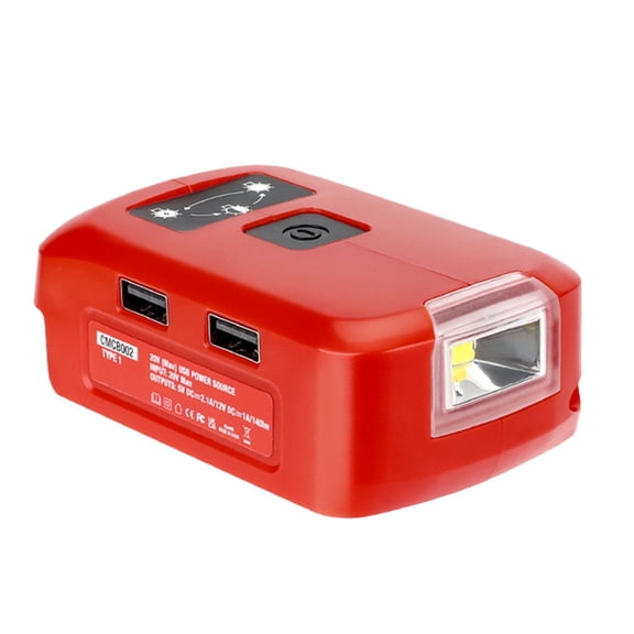 Craftsman 20V Battery Adapter with LED Work Light Dual USB Ports for Mobile Charging for Emergency Power Backup