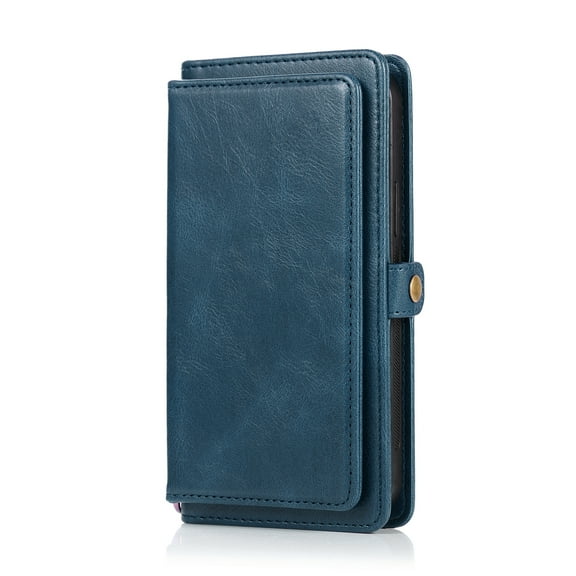 ELEHOLD for iPhone XS Max Luxury Multi-Functional Wallet Case with Card Slots Dual-Use Detachable Phone Case Magnetic Function Lanyard Shockproof Wallet Case,For iPhone XS Max,Navyblue