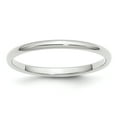 thumbnail image 1 of Bague de Mariage Demi-Ronde en Platine 2mm Taille 6 avec Domed Classique, 1 of 9