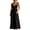 Black Dress, variant on Miluxas Women's Wrap V Neck Sleeveless Maxi Dress Spaghetti Strap High Waisted A Line Flowy Sundress with Pockets Summer Beach Vacation Outfits White