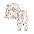 thumbnail image 2 of Uemuo Geometric Spots Pattern Womens Pajama Sets,PJ Set for Women,Pajamas for Women Logo,Long Sleeve Pajama Set for Women,Soft Long Sleeve Top With Pants-X-Large, 2 of 9