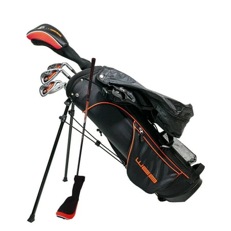 JP Lann Junior Golf Clubs Complete Set, Unisex, Right-Handed, 6 Clubs, Stand Bag, for Ages 9-12