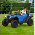 thumbnail image 1 of BeesClover 24V Electric Ride on Dump Truck for Kids, 2-Seater 4WD Remote Control Car with Electric Dump Bed & Shovel, LED Lights, Music Player, Max Speed 5Mph, 1 of 8