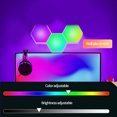 thumbnail image 6 of Xecvkr Hexagonal RGB LED Light Panels Smart Control Music Sync for Game Room Mood Lighting Background Wall USB Powered, 6 of 7