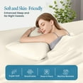 thumbnail image 5 of Ivory Egyptian Cotton Pillow Cases, 100% Egyptian Cotton, Standard/Queen Size 20x30 inch, Soft & Cooling, Hypoallergenic, Set of 2 Solid Pattern with Envelope Closure, 5 of 5