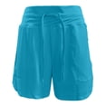 thumbnail image 5 of COMVALUE Women's Athletic Running Shorts 5" Quick Dry Workout Hiking High Waisted Active Exercise (Sky Blue, M), 5 of 5