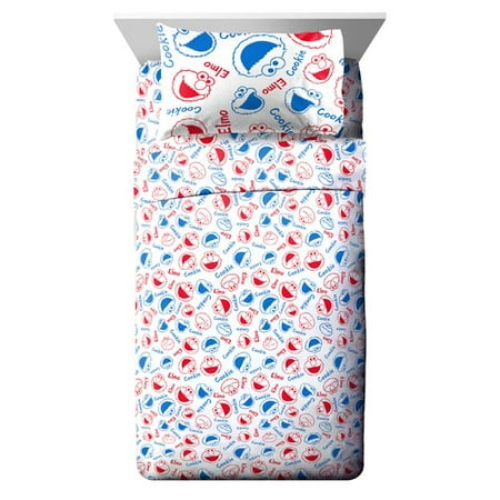 Sesame Street Elmo Cookie Squares Twin Sheet Set Sesame Street Elmo Cookie Squares Twin Sheet Set