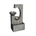 thumbnail image 2 of Hi-Line Gift LED Lights Semi-Circle Tiered Fountain Resin with Warm White LEDS, Gray, 2 of 4