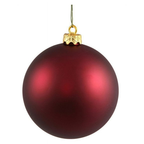 Vickerman 12" Wine Matte Ball Ornament