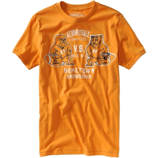 Aeropostale - Camiseta gráfica para hombre Flyers Vs Tigers, naranja, extragrande