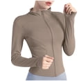 thumbnail image 1 of XFYSSS Veste de Sport Décontractée pour Femmes, Col Montant, Slim, Yoga, Manches Longues, 1 of 3