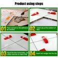 thumbnail image 3 of Floor Wall Plastic Tile Leveling System Tools 600 x Clips + 200 x Wedges + 1 x Tile Leveling System Tile Leveling System Clip, 3 of 9