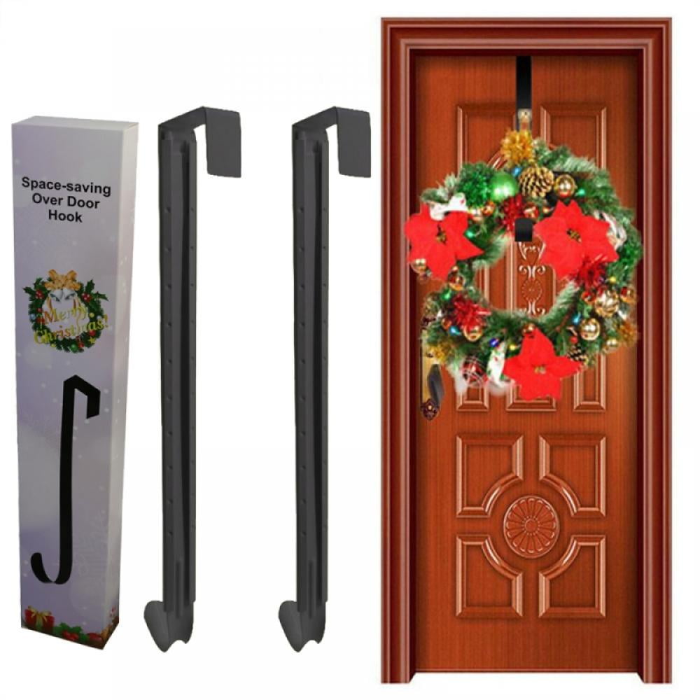 Wreath Door Hanger for Front Door, Adjustable Wreath Hanger Hook from