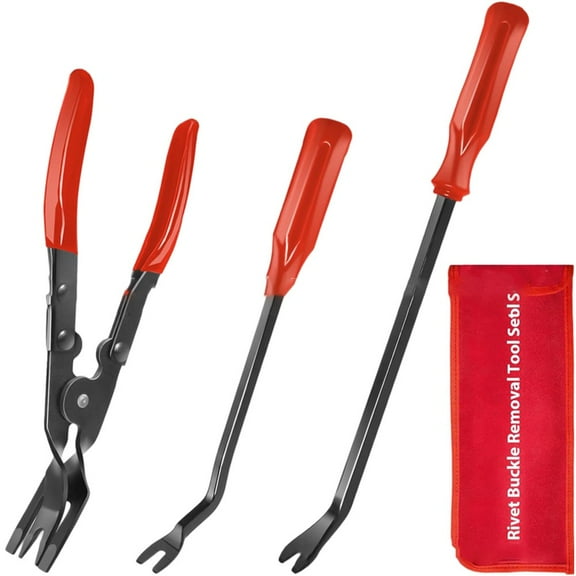 3 Pcs Auto Clip Pliers Set and Fastener Remover, Car Repair Pry Tool Kit, Automotive, Vehicle Maintenance, Auto Tools for Mechanics, A