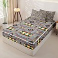 thumbnail image 2 of jejeloiu Calm Tribal Zipper Twin Comforter Sets with Fitted Sheet and 2 Pillowcases,Serene Print Zipper Bedding Set For Boys,Gray Multicolor,Light Gray Reversible,4 Pieces, 2 of 7