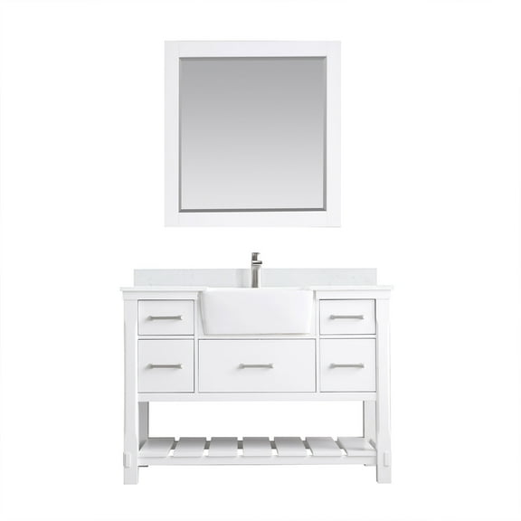 Altair 537048-Aw Georgia 48" Free Standing Single Basin Vanity Set - White