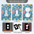 thumbnail image 3 of Yayeee Toggle Light Switch Wall Plate 1-Gang 4.5"x2.7" Home Decorative Outlet Cover, Blue Easter Bunny, 3 of 7