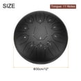 thumbnail image 2 of Steel Tongue Drum, 12 Inch 11 Notes Steel Hand Drums with Bag, Drum Mallets and Music Book (Black), 2 of 6