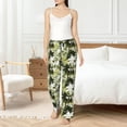 thumbnail image 4 of Gukieu Hawaii Palms Print Women's Home Trousers, with Pockets and Drawstring Pajamas, Home Pajamas, Sleepwear-Large, 4 of 6