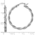 thumbnail image 4 of Primal Gold 14 Karat White Gold Textured Hoops, 4 of 4