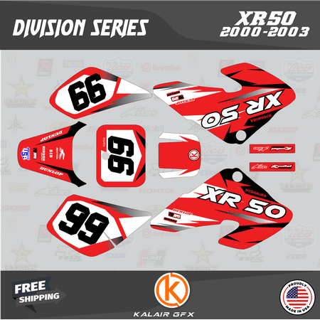 Kalair GFX Graphics Kit for Honda XR50 (2000-2003) Division Series Kalair GFX Graphics Kit for Honda XR50 (2000-2003) Division Series