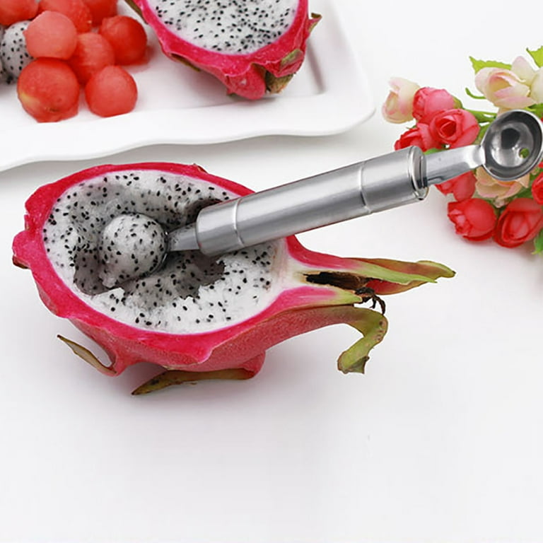 Stainless Steel Double-end Melon Baller Scoop Fruit Spoon Ice