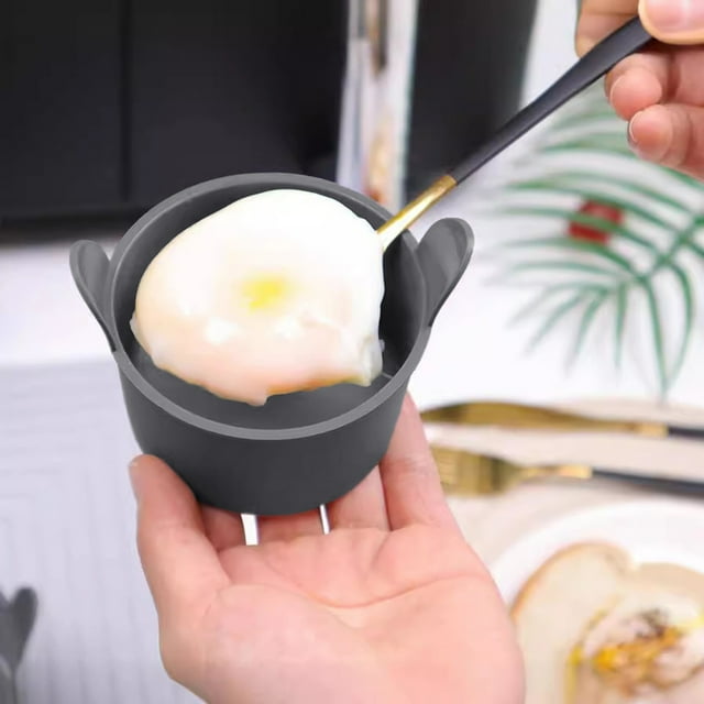 Ustensiles de Cuisson Antiadhésifs en Silicone, Plat Rond pour Oeufs pour Desserts et Cuisson, Convient aux Fours à Friteuse à Air Chaud et aux Micro-Ondes