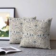 thumbnail image 2 of Pillow Covers 20x20 Set of 2, White Grey Flowers Throw Pillow Covers Decorative Couch Cushion Cover, Spring Floral Modern Abstract Art Microfiber Soft Square Pillowcases for Bedroom Living Room Sofa, 2 of 9