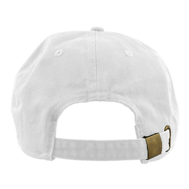 Gelante Adult Unisex Baseball Hat Cap 100% Cotton Plain Blank Adjustable  Size. White