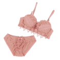 thumbnail image 3 of Back Closure Panty Set Día de San Valentín Push Up acolchado Rosa 70B Hugo sujetador push up de encaje para mujer, 3 of 8