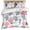 Multicolor, variant on 3 Piece Blue Red Coastal Duvet Cover Set Full Size,Microfiber Comforter/Quilt Cover with Corner Ties and 2 Pillowcases,Sea Turtle Nautical Coral Summer Beach All Season Bedding with Zipper Closure