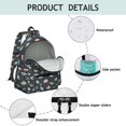 thumbnail image 4 of Dinosaur and Star Navy Pattern Cute School Backpack with Padded Back and Adjustable Shoulder Straps 13.4"x11"x4.7", 4 of 5