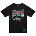 thumbnail image 2 of Men's Mitchell & Ness  Black San Antonio Spurs Worldwide Collection Glow Up T-Shirt, 2 of 3
