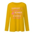 thumbnail image 3 of Women's Casual Round Neck Cancer Prevention Month International Awareness Month Printed Long Sleeve T Shirt Long Sleeve Womens Shirts Tee Shirts Womens Athletic Long Sleeve Shirt Women Fitted Active, 3 of 3