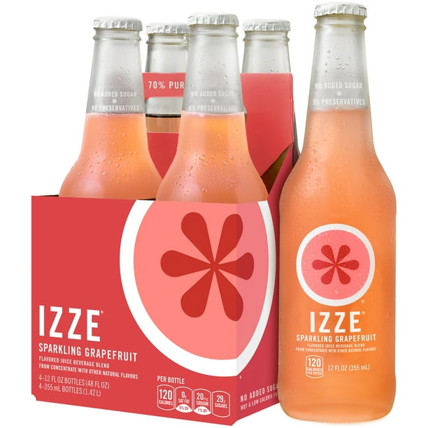 Izze Sparkling Grapefruit Juice Beverage, 12 Fl. Oz., 4 Count Walmart