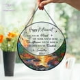 thumbnail image 2 of Retirement Gift, Personalized Retirement Stained Glass Suncatcher, Retirement Keepsake, Floral Retirement Window Hanging, Retirement Decor 4306150209, 2 of 3