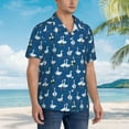thumbnail image 5 of Daiia Cartoon Geese With Xmas Hawaiian Shirt for Men Gentle Cotton Regular Short Sleeve Casual-3X-Large, 5 of 9