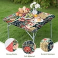 thumbnail image 4 of Pioneer Flower Floral Print Pattern Square Fitted Tablecloth with Elastic Edge,Square Table Cover,Washable Elastic Table Cover for Home Kitchen Party Decor 34"x34", 4 of 6