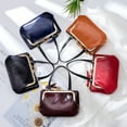 thumbnail image 4 of Women's Wallet Small Ladies Compact Bifold Leather Vintage Coin Purse With Zipper, 4 of 5