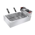 thumbnail image 4 of veasfak Friteuse Électrique Commerciale de Grande Capacité pour Poulet, Riz et Frites / avec 2 Paniers, 4 of 9