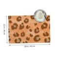 thumbnail image 2 of DouZhe Polyester Placemats Set of 4, Orange Animal Leopard Pattern Heat Resistant Place Mats for Dining Table, 12" x 18", 2 of 7
