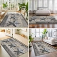 thumbnail image 4 of 5'x7' Area Rugs, Western Star Grey Indoor Outdoor Area Rug for Living Room Bedroom, Farmhouse Vintage Wooden Striped Country Washable Bathroom Rugs Kitchen Floor Carpet Mats Home Decor Aesthetic, 4 of 8