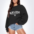thumbnail image 3 of WEIWEN Halloween Sweatshirt for Women Funny Pumpkin Long Sleeve Fall Shirts Salem Massachusetts EST 1626 Outfits Women's Fall Fashion Clothing Black, XXL, 3 of 5