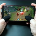 thumbnail image 1 of FONWILYO 10 Pcs Manchon de Doigt pour Jeu Mobile Noir Nylon Réduction de Friction, 1 of 7