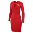 thumbnail image 2 of Women's WEAR by Erin Andrews  Red Chicago Blackhawks Lace-Up Dress, 2 of 3