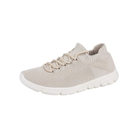 

Harsuny Mens Tennis Lightweight Flats Soft Non-slip Knit Upper Casual Sneakers Sports Round Toe Sock Sneaker