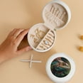 thumbnail image 5 of Yiaed Realistic Colorful Chameleon Print Travel Jewelry Case Bridesmaid Gift Boxes Jewelry Travel Organizer Small Round Jewelry Box Mini Storage-White, 5 of 7