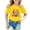 Yellow, variant on Cute Graphic Print Round Neck Tee for Kids: 100 Days of School Shirt Soft Blended Comfort for Toddlers & Girls