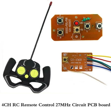 

858 27MHz Circuit 4CH RC Remote ControlPCB Transmitter and Receiver Board with Antenna Radio System Car Accessories